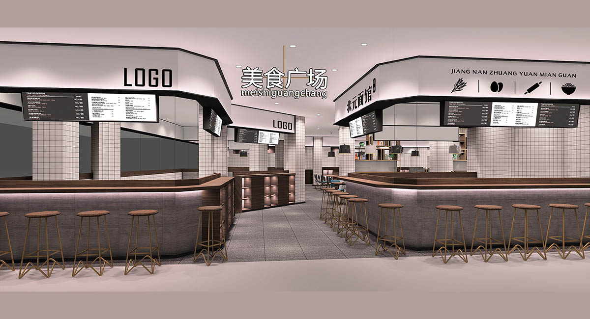 尚班族中式快餐-美食广场餐厅设计